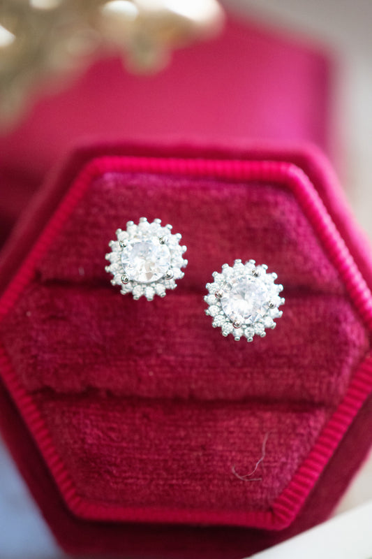 Umi Round Dainty Stud Earrings