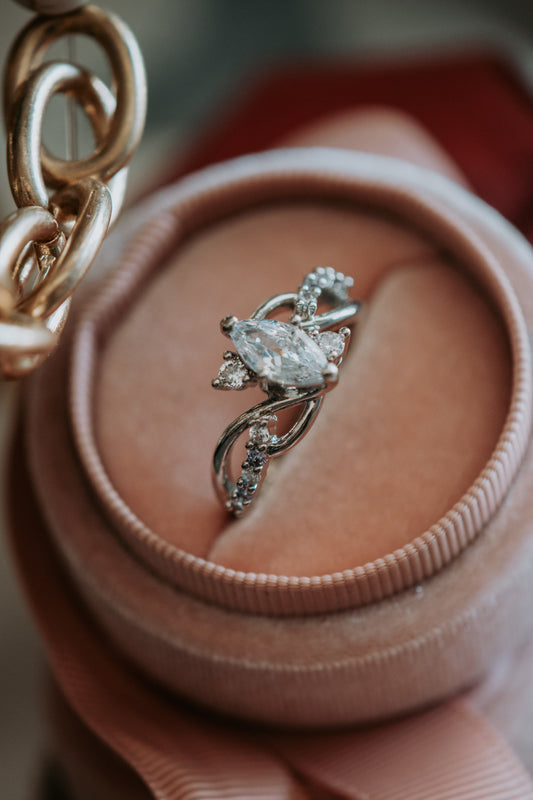 Paulette Marquise Stone Sterling Silver Ring