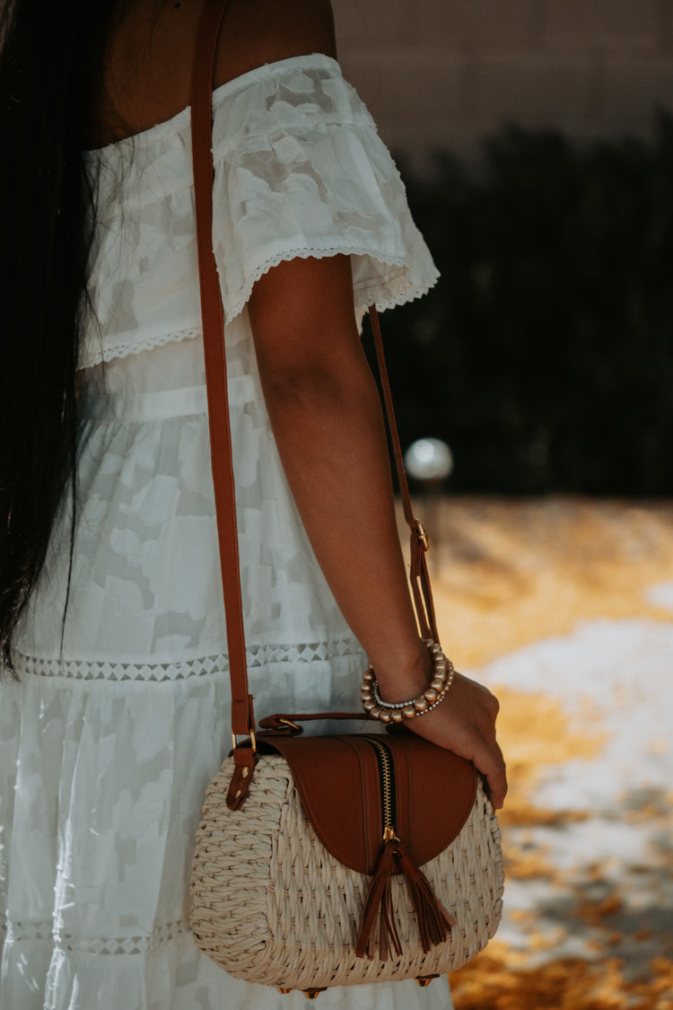 Still Woven Knit Crossbody Bag