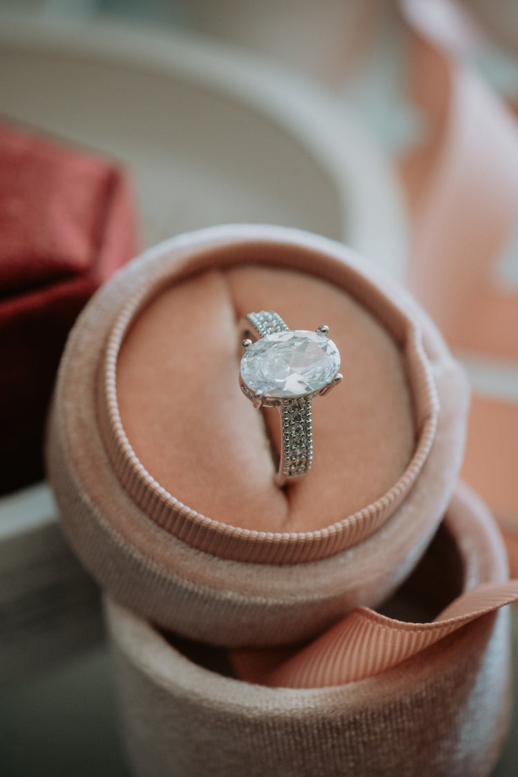 Tia Oval Shaped Sterling Silver Ring