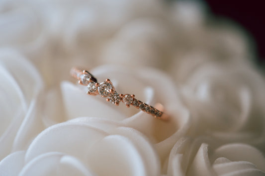 Durham Dainty Stones Sterling Band Silver Ring