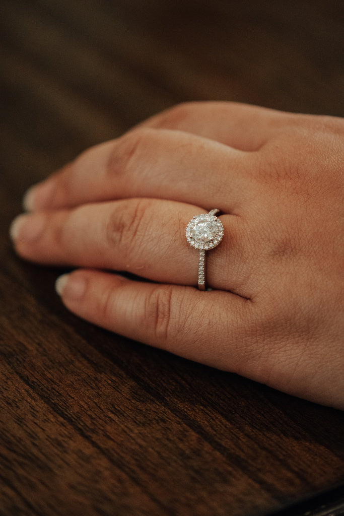 Blaire Round Cut 1CT Moissanite Ring on Sterling Silver