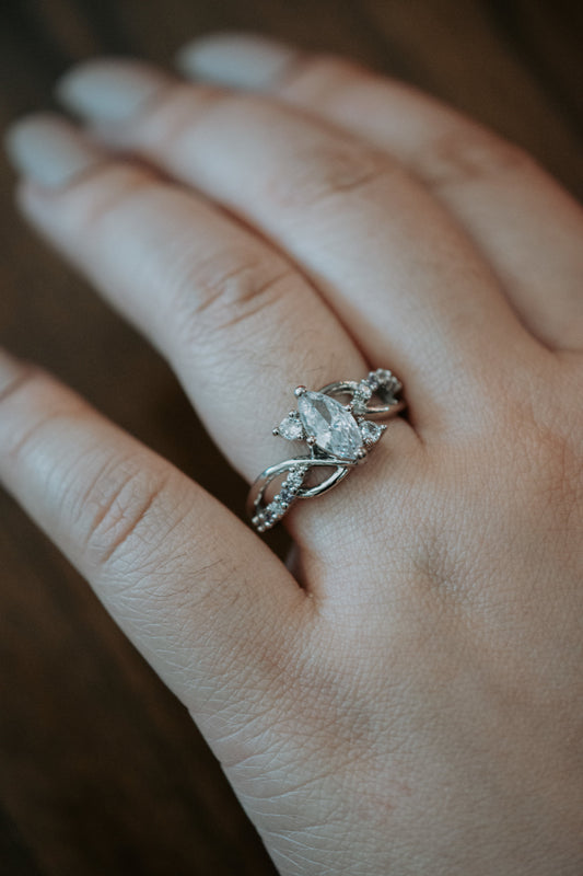 Paulette Marquise Stone Sterling Silver Ring
