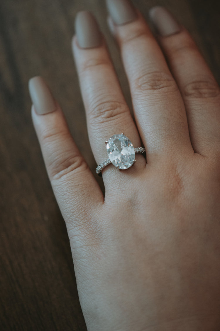 Brooke Oval Stone Sterling Silver Ring