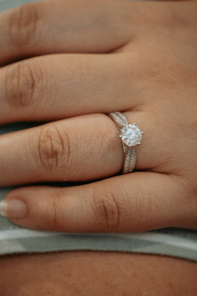 Maisie 1CT Moissanite Ring on Sterling Silver
