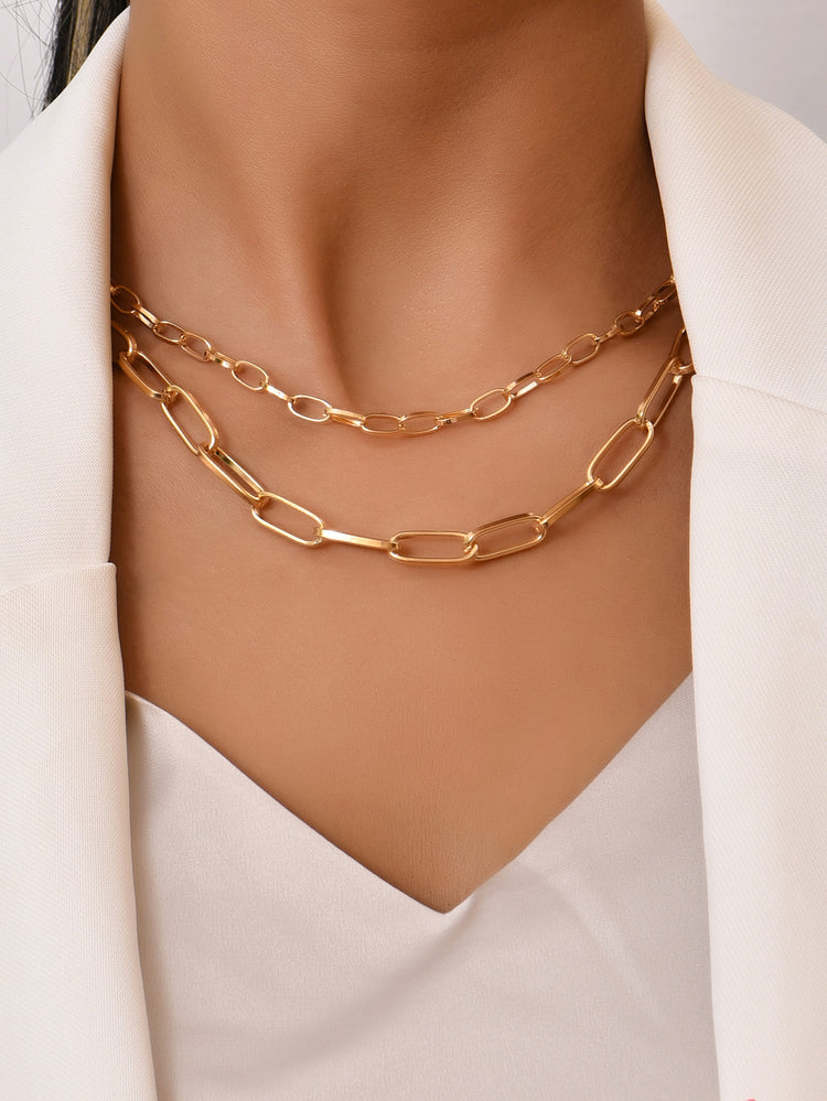 Carys Gold Layered Chain Necklace