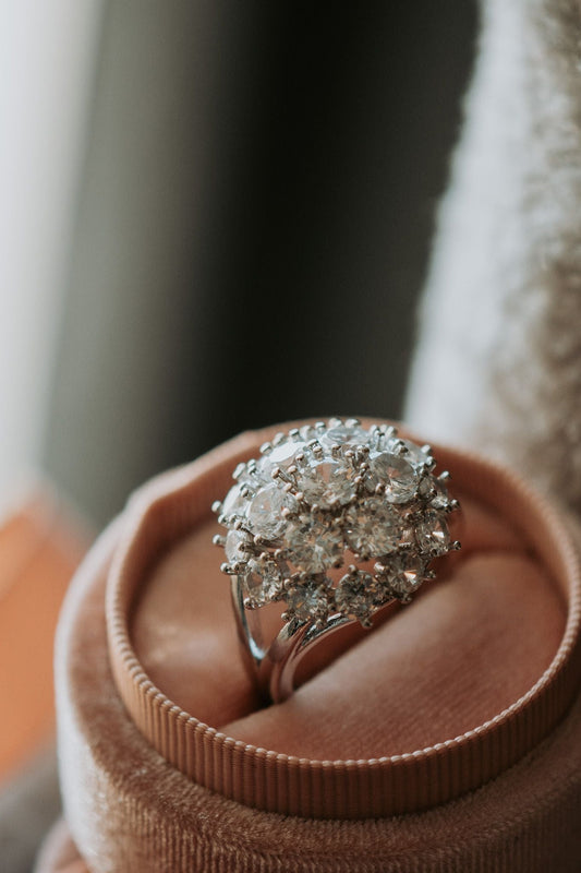 All My Life Clustered Stones Sterling Silver Ring