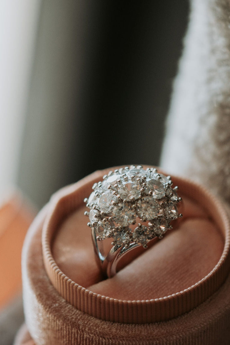 All My Life Clustered Stones Sterling Silver Ring