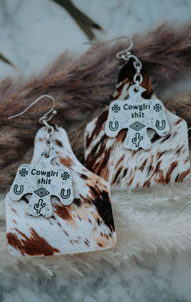 'Cowgirl Stuff' Genuine Leather Cowtag - Khaki