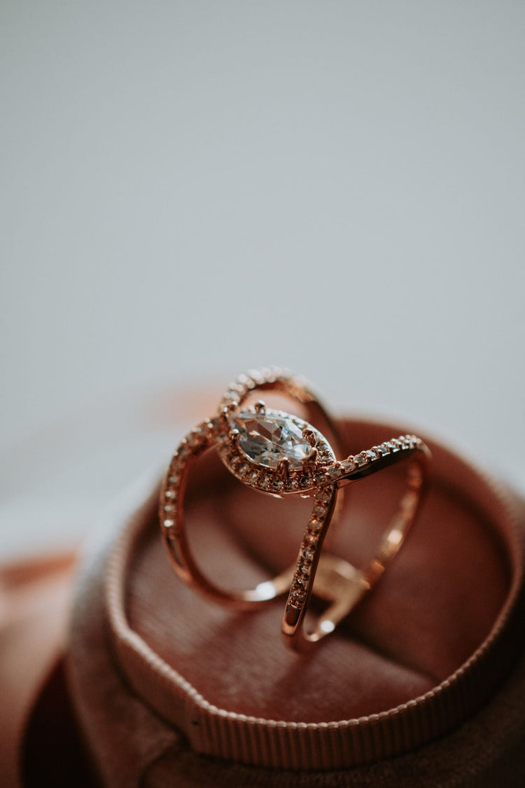 Because Of You Marquise Cut Rose Gold Ring
