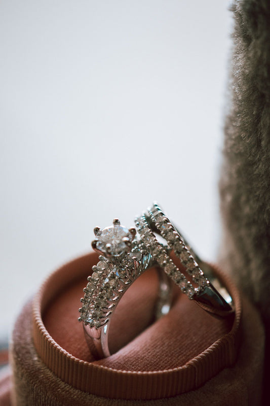 We Belong Round Cut 2PC Sterling Silver Ring Set