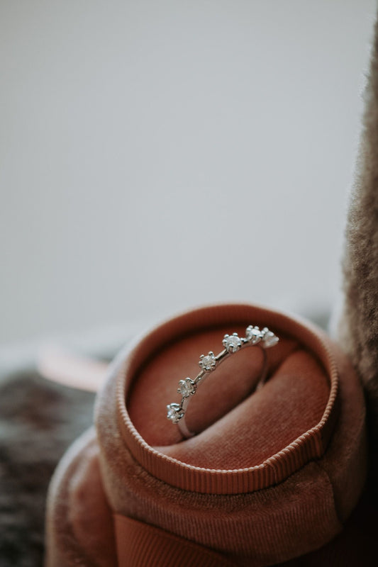 Before I Fall Mini Cubic Zirconia Sterling Silver Ring